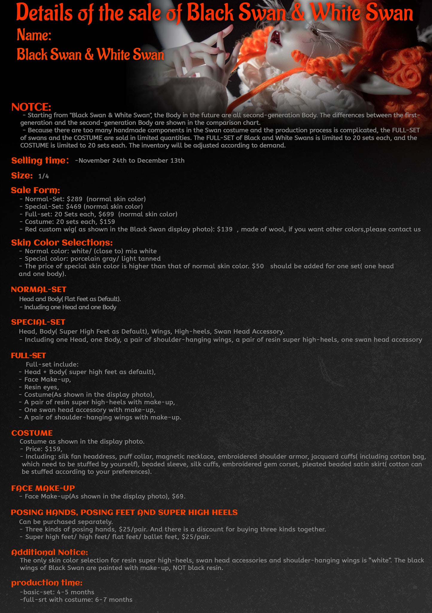 Black Swan & White Swan【Show only】